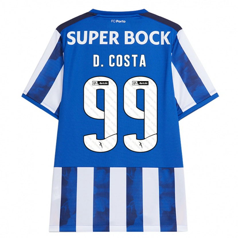 Danxen Män Diogo Costa #99 Blå Vit Hemmatröja Matchtröjor 2024/25 Tröjor T-Tröja