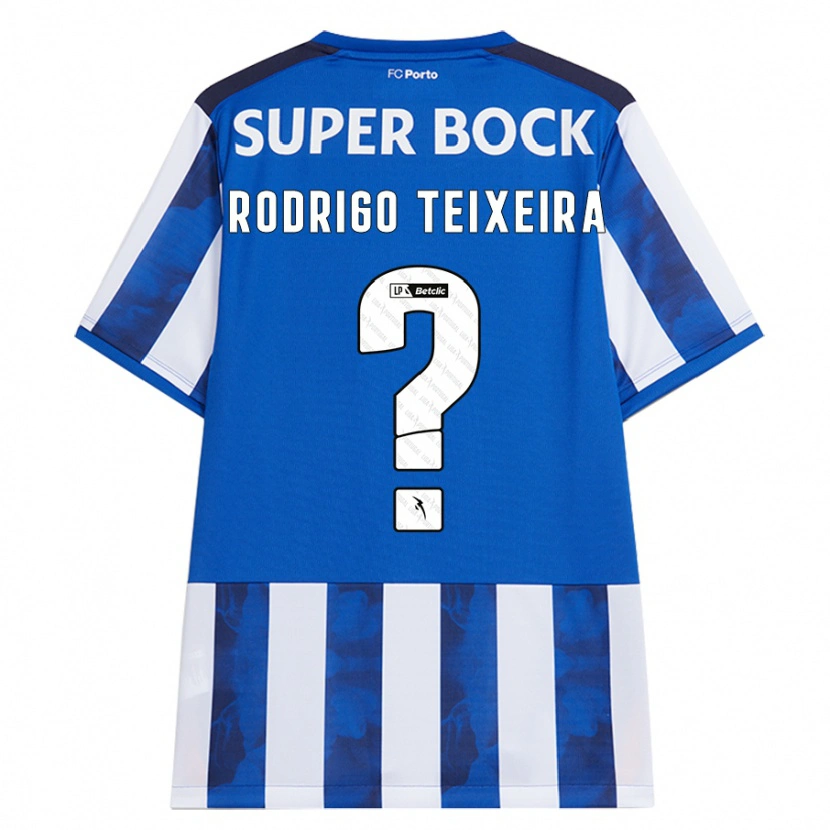 Danxen Män Rodrigo Teixeira #0 Blå Vit Hemmatröja Matchtröjor 2024/25 Tröjor T-Tröja