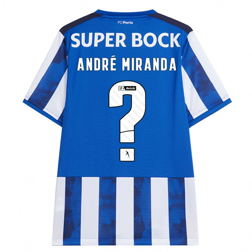Danxen Män André Miranda #0 Blå Vit Hemmatröja Matchtröjor 2024/25 Tröjor T-Tröja