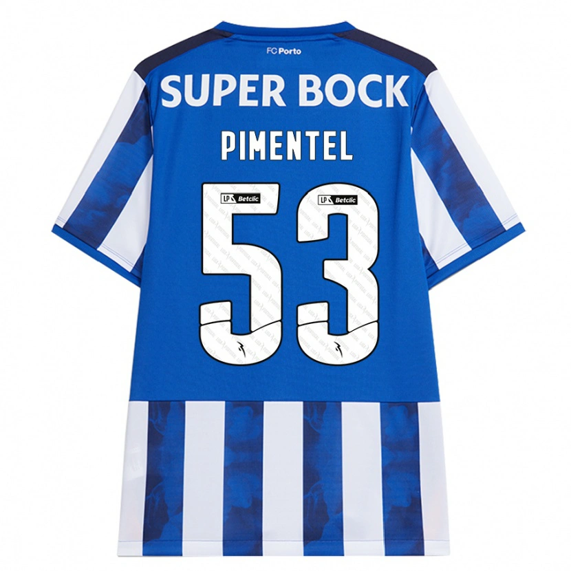 Danxen Män Eric Pimentel #53 Blå Vit Hemmatröja Matchtröjor 2024/25 Tröjor T-Tröja