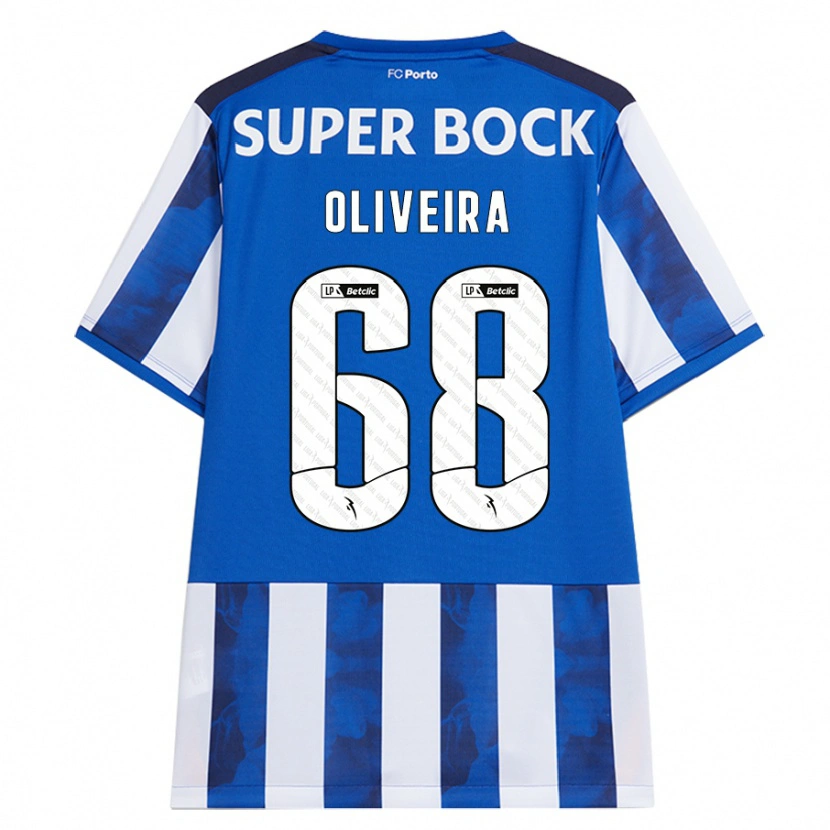 Danxen Män André Oliveira #68 Blå Vit Hemmatröja Matchtröjor 2024/25 Tröjor T-Tröja
