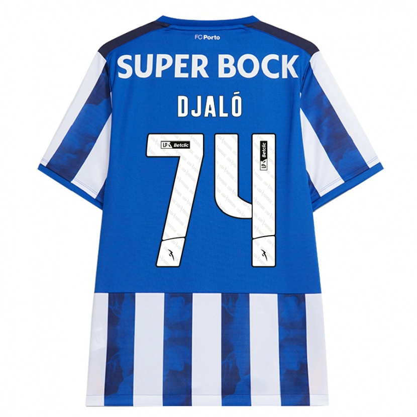 Danxen Män Ussumane Djaló #74 Blå Vit Hemmatröja Matchtröjor 2024/25 Tröjor T-Tröja