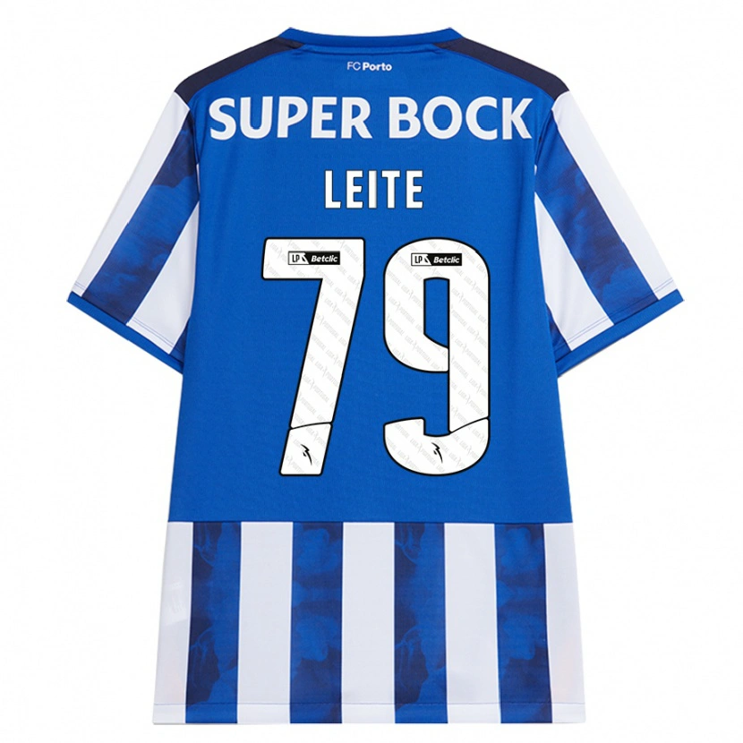 Danxen Män Afonso Leite #79 Blå Vit Hemmatröja Matchtröjor 2024/25 Tröjor T-Tröja