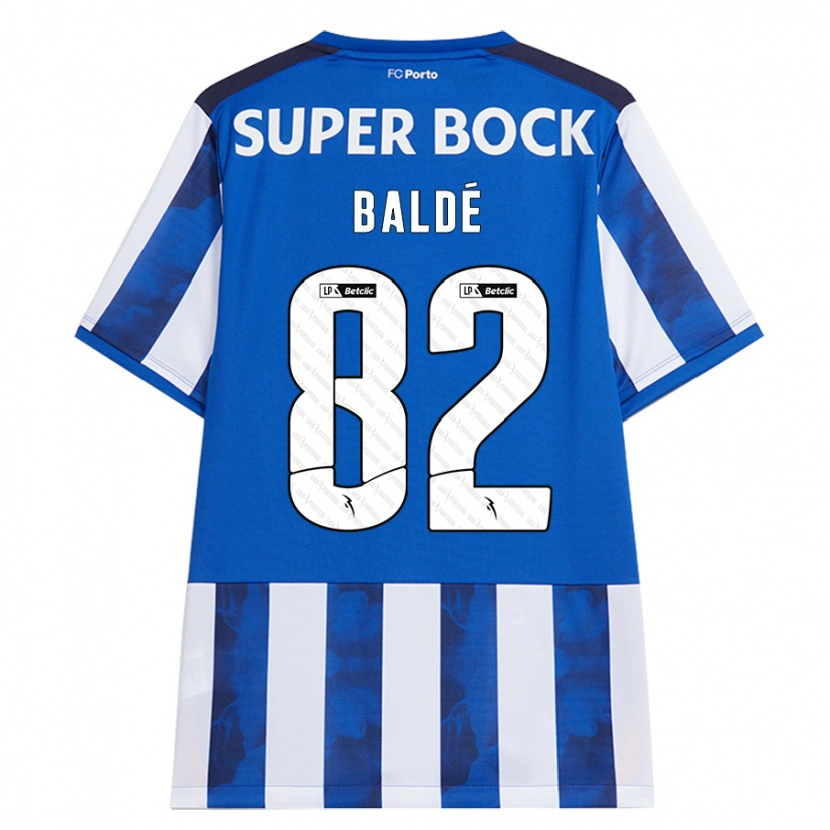 Danxen Män Alfa Baldé #82 Blå Vit Hemmatröja Matchtröjor 2024/25 Tröjor T-Tröja
