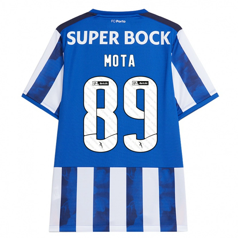 Danxen Män Luís Mota #89 Blå Vit Hemmatröja Matchtröjor 2024/25 Tröjor T-Tröja