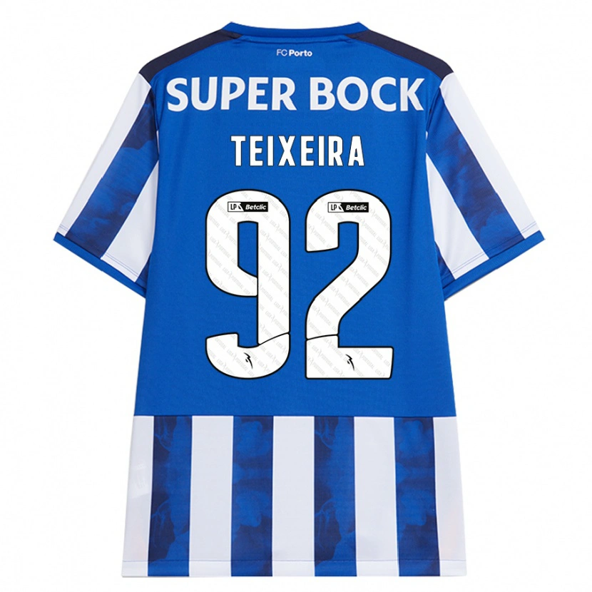 Danxen Män João Teixeira #92 Blå Vit Hemmatröja Matchtröjor 2024/25 Tröjor T-Tröja