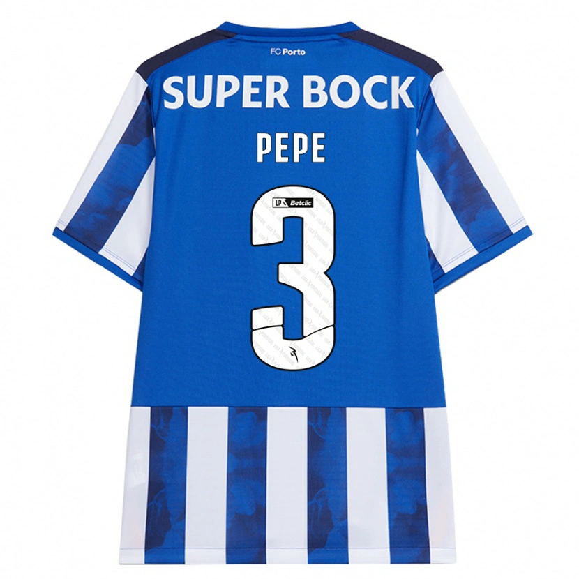 Danxen Män Pepe #3 Blå Vit Hemmatröja Matchtröjor 2024/25 Tröjor T-Tröja