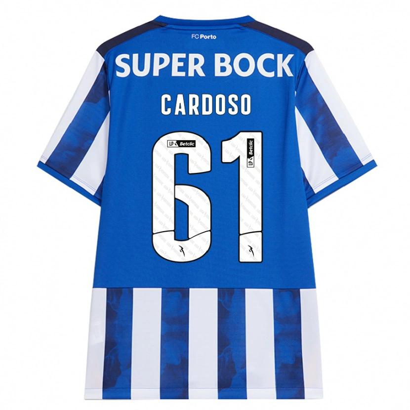 Danxen Män Ivan Cardoso #61 Blå Vit Hemmatröja Matchtröjor 2024/25 Tröjor T-Tröja