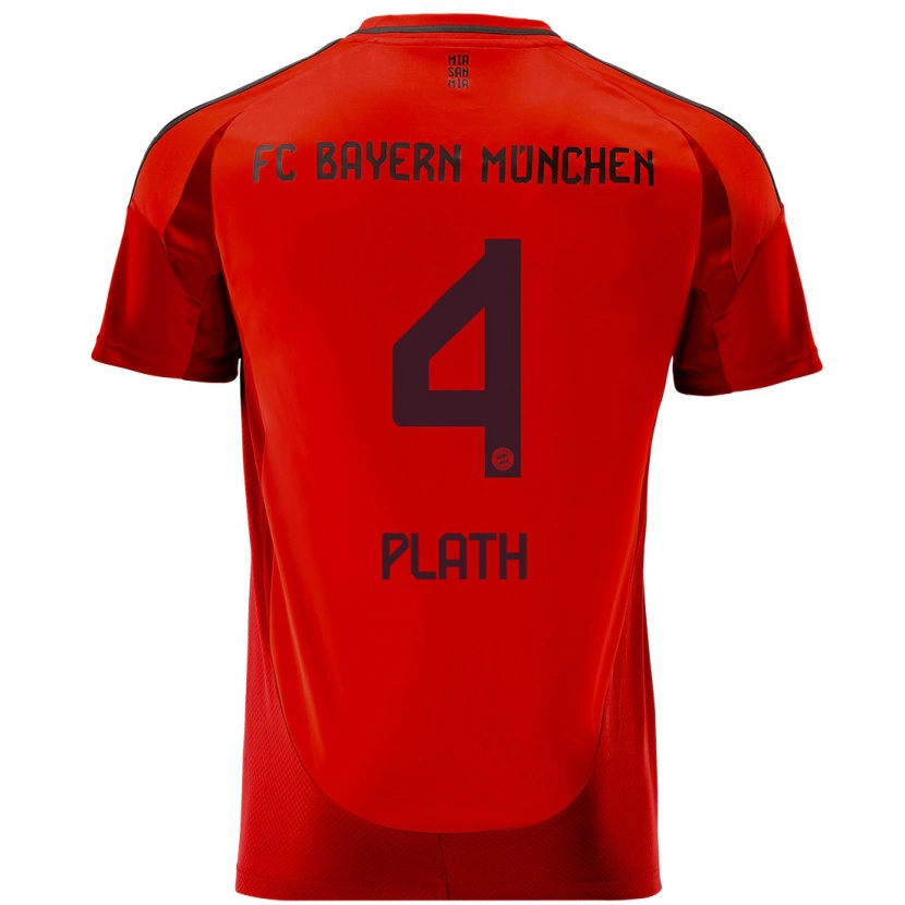 Danxen Män Max Plath #4 Röd Hemmatröja Matchtröjor 2024/25 Tröjor T-Tröja