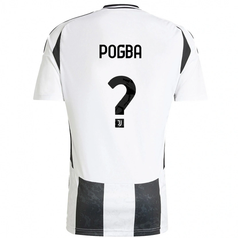Danxen Män Paul Pogba #0 Vit Svart Hemmatröja Matchtröjor 2024/25 Tröjor T-Tröja