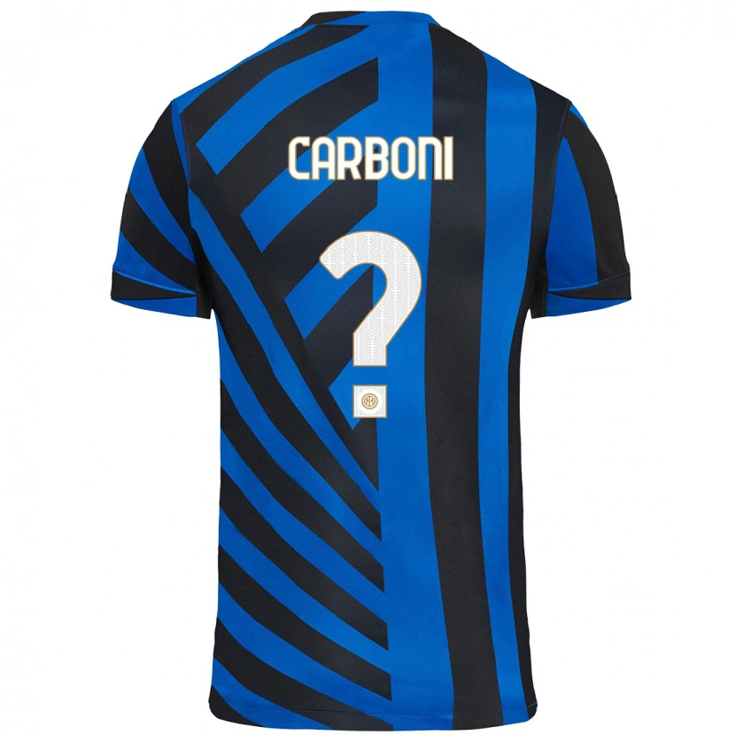 Danxen Män Franco Carboni #0 Blå Svart Hemmatröja Matchtröjor 2024/25 Tröjor T-Tröja