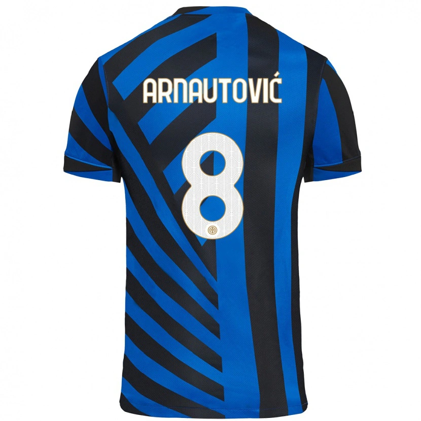 Danxen Män Marko Arnautovic #8 Blå Svart Hemmatröja Matchtröjor 2024/25 Tröjor T-Tröja