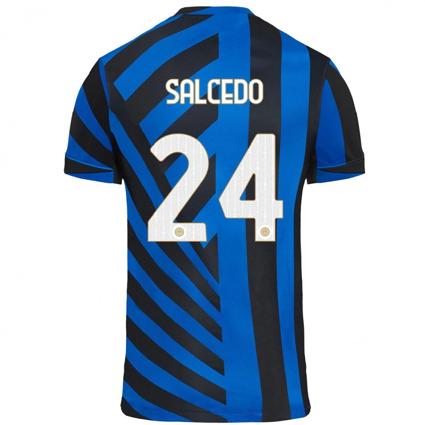 Danxen Män Eddie Salcedo #24 Blå Svart Hemmatröja Matchtröjor 2024/25 Tröjor T-Tröja
