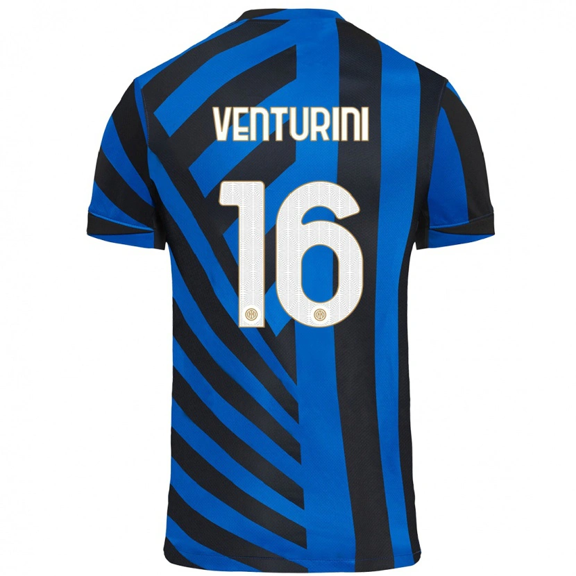 Danxen Män Matteo Venturini #16 Blå Svart Hemmatröja Matchtröjor 2024/25 Tröjor T-Tröja