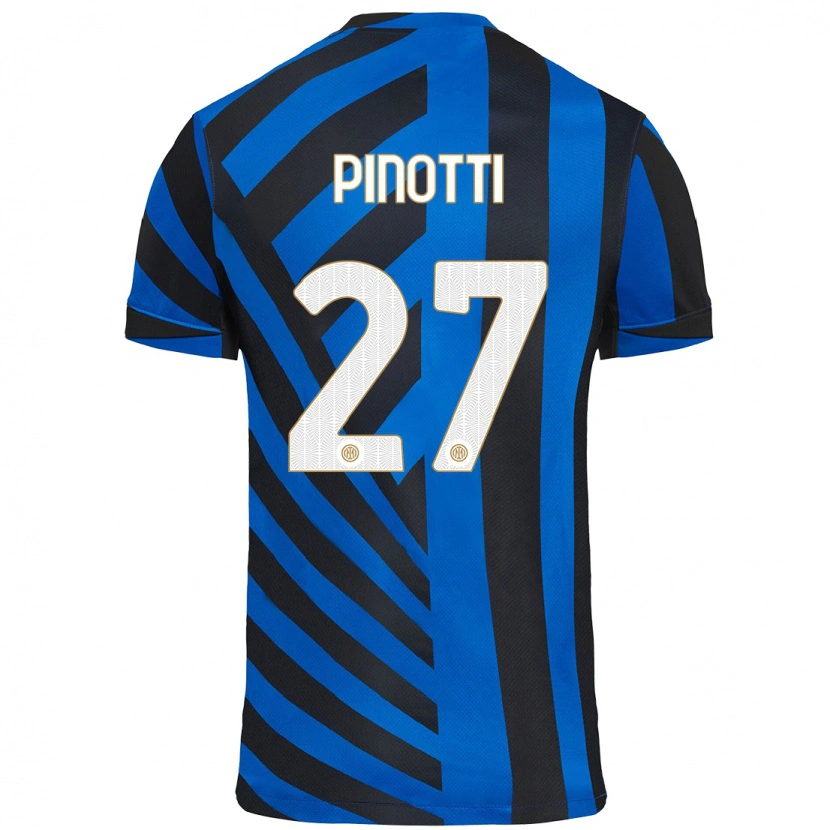 Danxen Män Manuel Pinotti #27 Blå Svart Hemmatröja Matchtröjor 2024/25 Tröjor T-Tröja