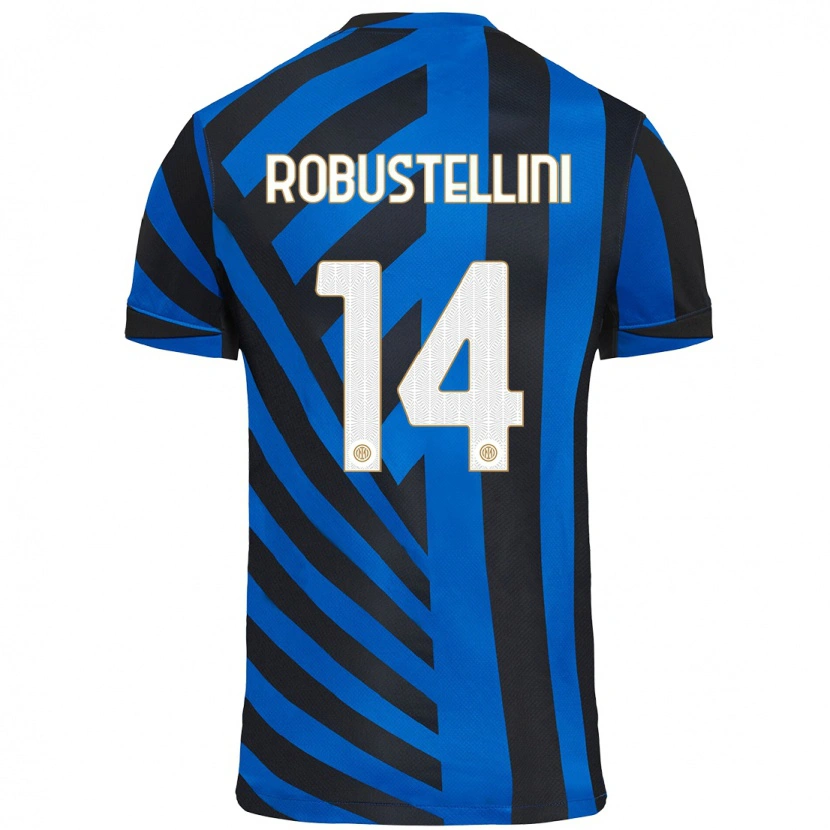 Danxen Män Chiara Robustellini #14 Blå Svart Hemmatröja Matchtröjor 2024/25 Tröjor T-Tröja