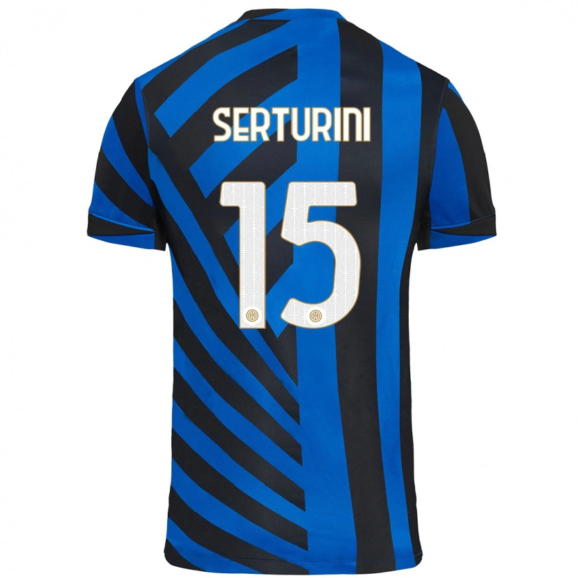 Danxen Män Annamaria Serturini #15 Blå Svart Hemmatröja Matchtröjor 2024/25 Tröjor T-Tröja