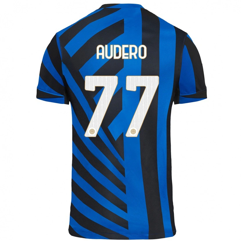 Danxen Män Emil Audero #77 Blå Svart Hemmatröja Matchtröjor 2024/25 Tröjor T-Tröja