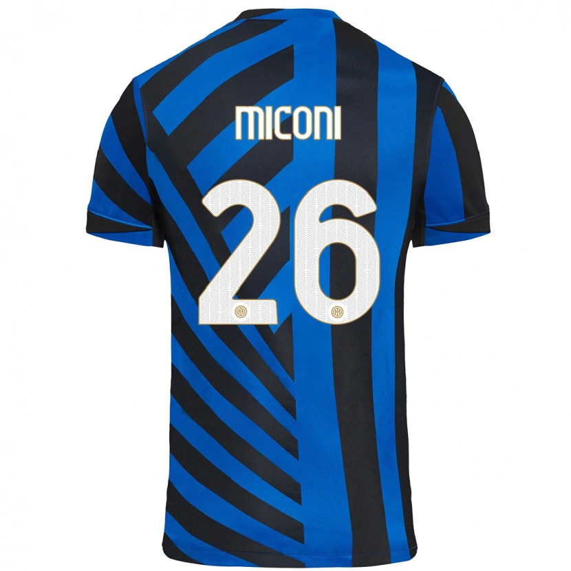 Danxen Män Riccardo Miconi #26 Blå Svart Hemmatröja Matchtröjor 2024/25 Tröjor T-Tröja