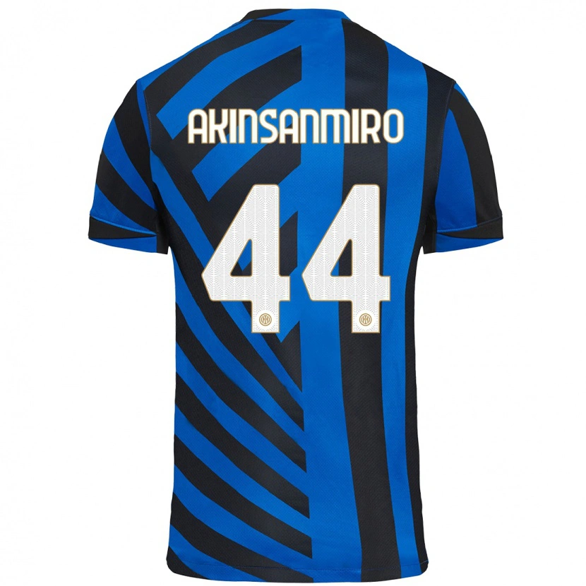 Danxen Män Ebenezer Akinsanmiro #44 Blå Svart Hemmatröja Matchtröjor 2024/25 Tröjor T-Tröja