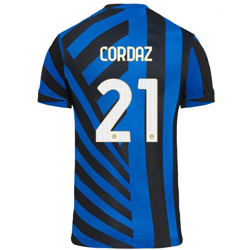 Danxen Män Alex Cordaz #21 Blå Svart Hemmatröja Matchtröjor 2024/25 Tröjor T-Tröja