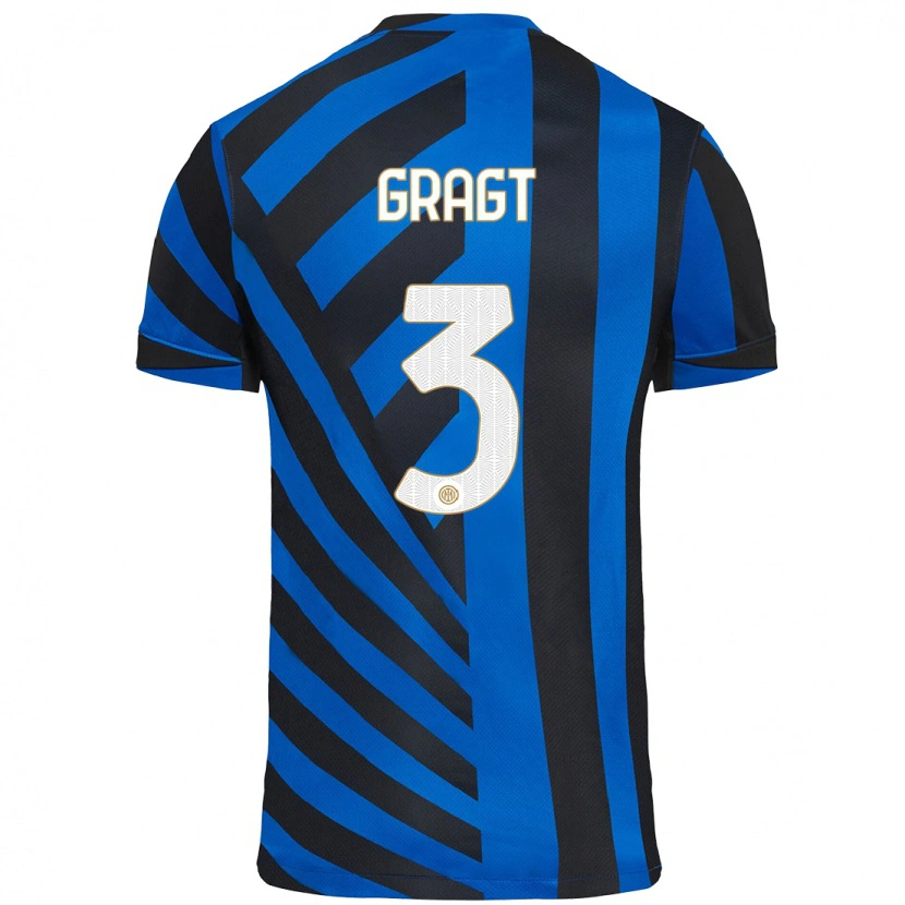 Danxen Män Stefanie Van Der Gragt #3 Blå Svart Hemmatröja Matchtröjor 2024/25 Tröjor T-Tröja
