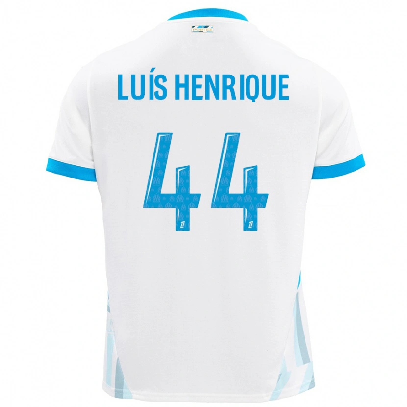Danxen Män Luis Henrique #44 Vit Himmelsblå Hemmatröja Matchtröjor 2024/25 Tröjor T-Tröja