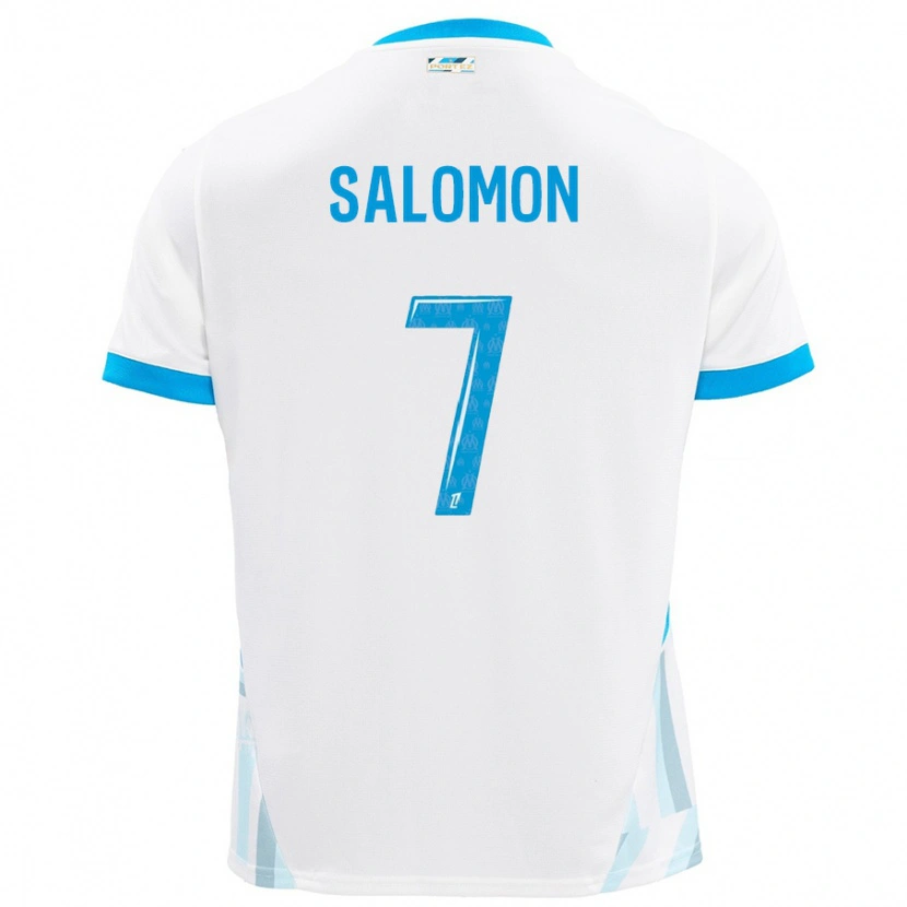 Danxen Män Maëva Salomon #7 Vit Himmelsblå Hemmatröja Matchtröjor 2024/25 Tröjor T-Tröja