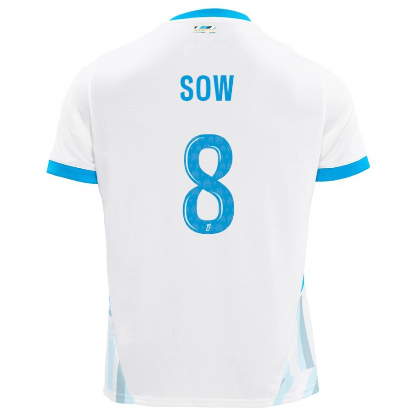 Danxen Män Mbayang Sow #8 Vit Himmelsblå Hemmatröja Matchtröjor 2024/25 Tröjor T-Tröja