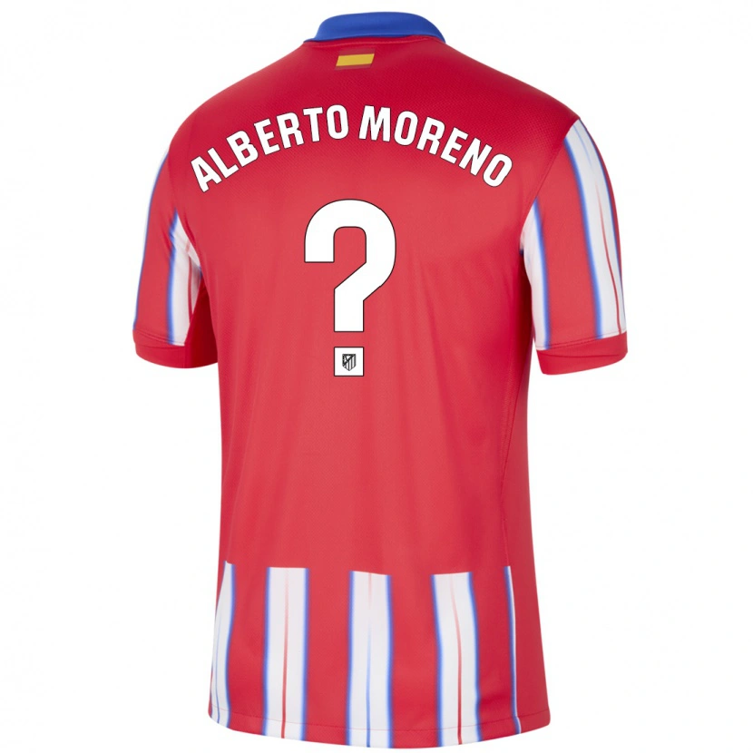 Danxen Män Alberto Moreno #0 Röd Vit Blå Hemmatröja Matchtröjor 2024/25 Tröjor T-Tröja