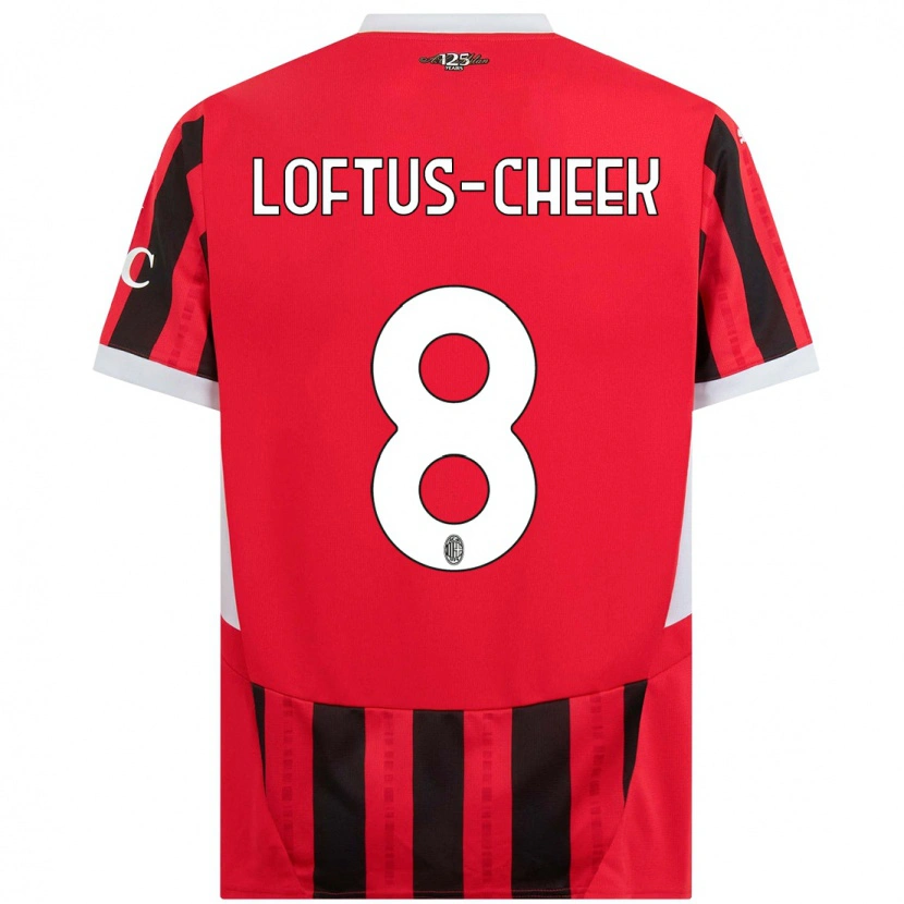 Danxen Män Ruben Loftus-Cheek #8 Röd Svart Hemmatröja Matchtröjor 2024/25 Tröjor T-Tröja