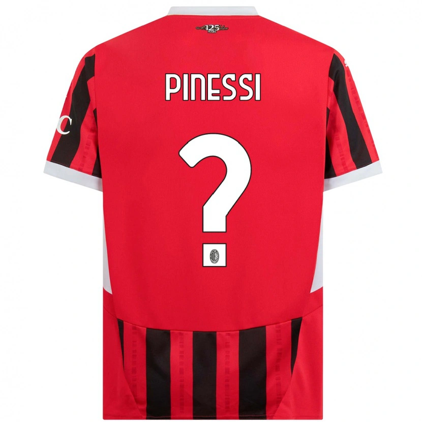 Danxen Män Riccardo Pinessi #0 Röd Svart Hemmatröja Matchtröjor 2024/25 Tröjor T-Tröja
