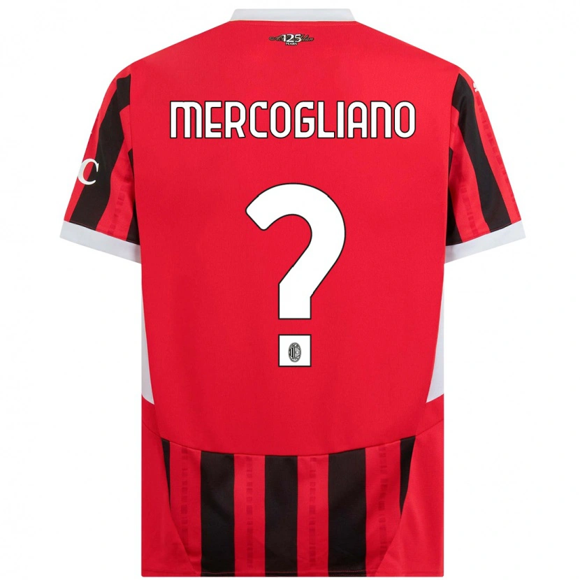 Danxen Män Mattia Mercogliano #0 Röd Svart Hemmatröja Matchtröjor 2024/25 Tröjor T-Tröja