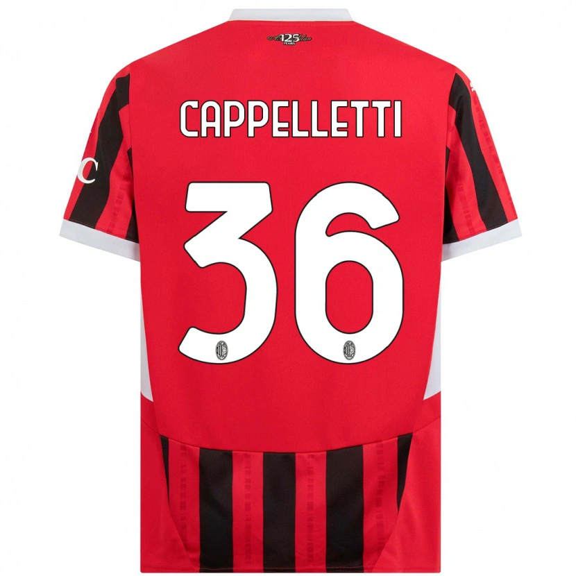 Danxen Män Mattia Cappelletti #36 Röd Svart Hemmatröja Matchtröjor 2024/25 Tröjor T-Tröja
