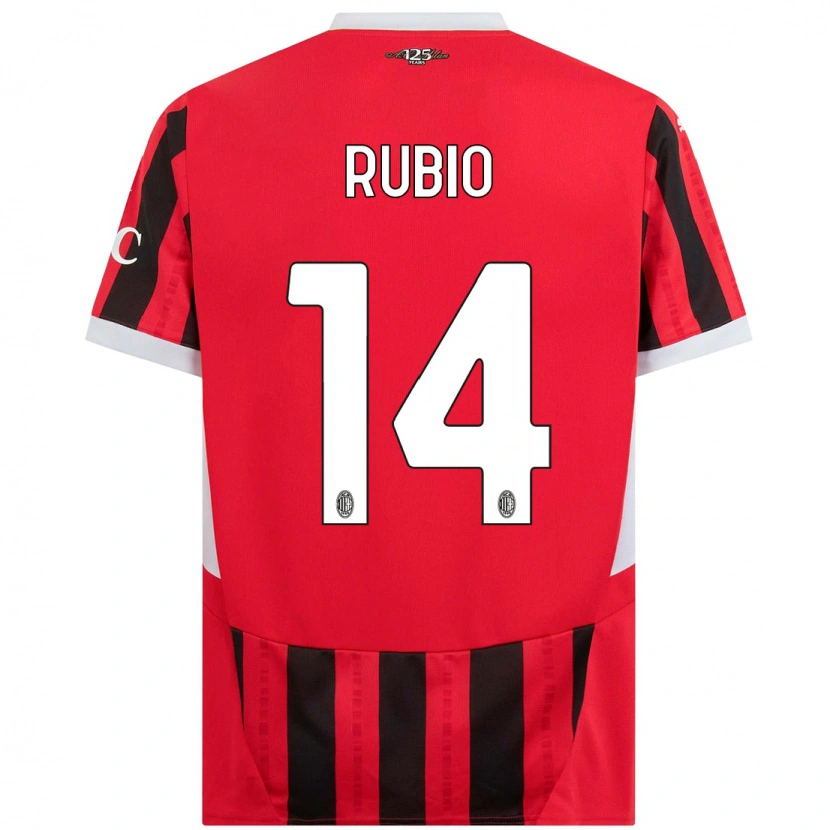 Danxen Män Silvia Rubio #14 Röd Svart Hemmatröja Matchtröjor 2024/25 Tröjor T-Tröja