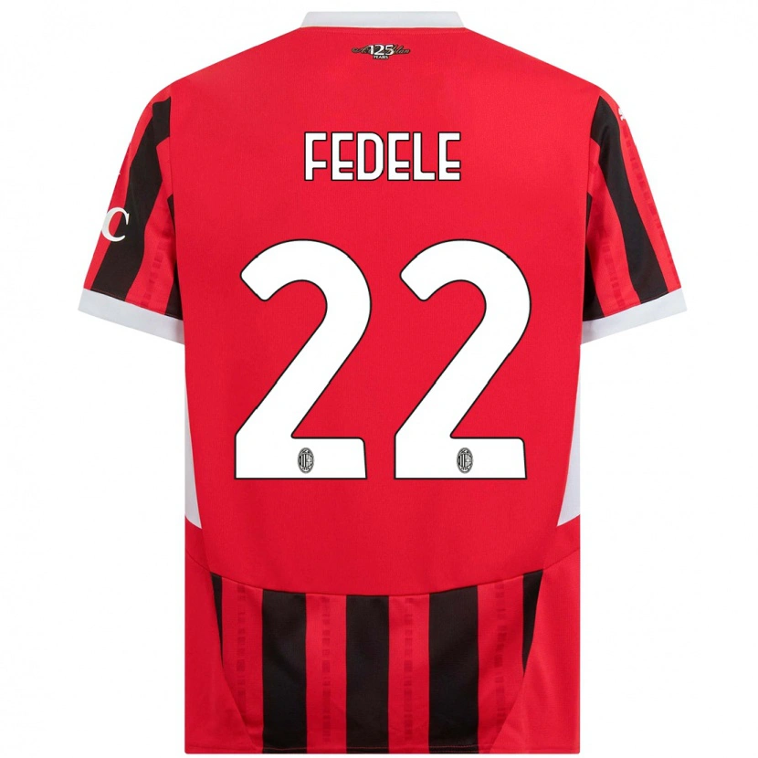 Danxen Män Noemi Fedele #22 Röd Svart Hemmatröja Matchtröjor 2024/25 Tröjor T-Tröja