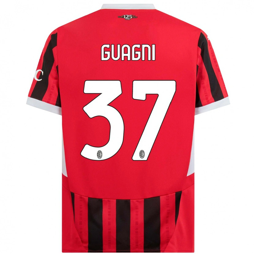 Danxen Män Alia Guagni #37 Röd Svart Hemmatröja Matchtröjor 2024/25 Tröjor T-Tröja