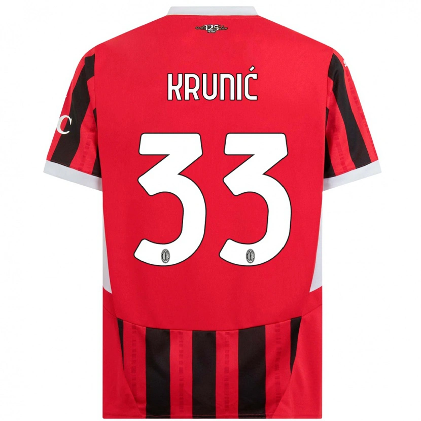 Danxen Män Rade Krunic #33 Röd Svart Hemmatröja Matchtröjor 2024/25 Tröjor T-Tröja