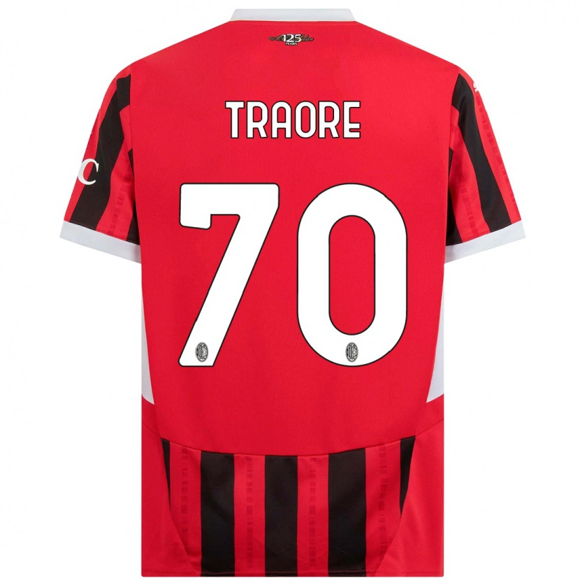 Danxen Män Chaka Traorè #70 Röd Svart Hemmatröja Matchtröjor 2024/25 Tröjor T-Tröja