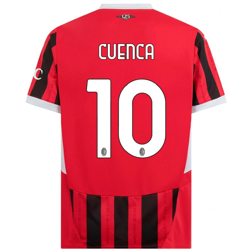 Danxen Män Hugo Cuenca #10 Röd Svart Hemmatröja Matchtröjor 2024/25 Tröjor T-Tröja