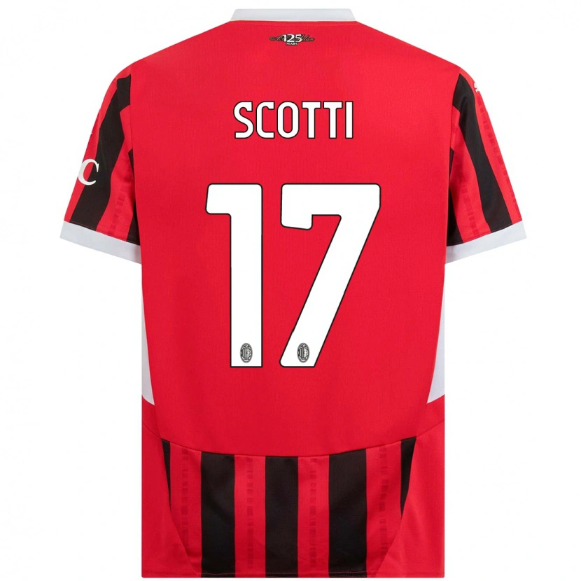 Danxen Män Filippo Scotti #17 Röd Svart Hemmatröja Matchtröjor 2024/25 Tröjor T-Tröja