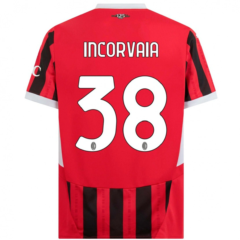 Danxen Män Giovanni Incorvaia #38 Röd Svart Hemmatröja Matchtröjor 2024/25 Tröjor T-Tröja