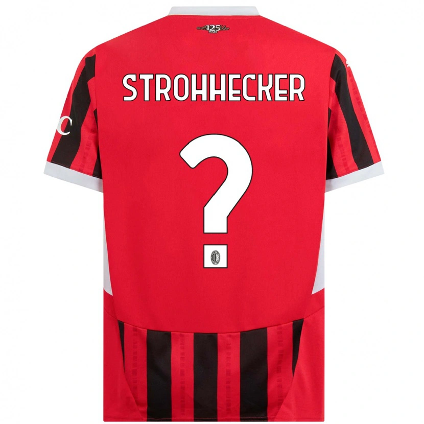 Danxen Män Riccardo Strohhecker #0 Röd Svart Hemmatröja Matchtröjor 2024/25 Tröjor T-Tröja