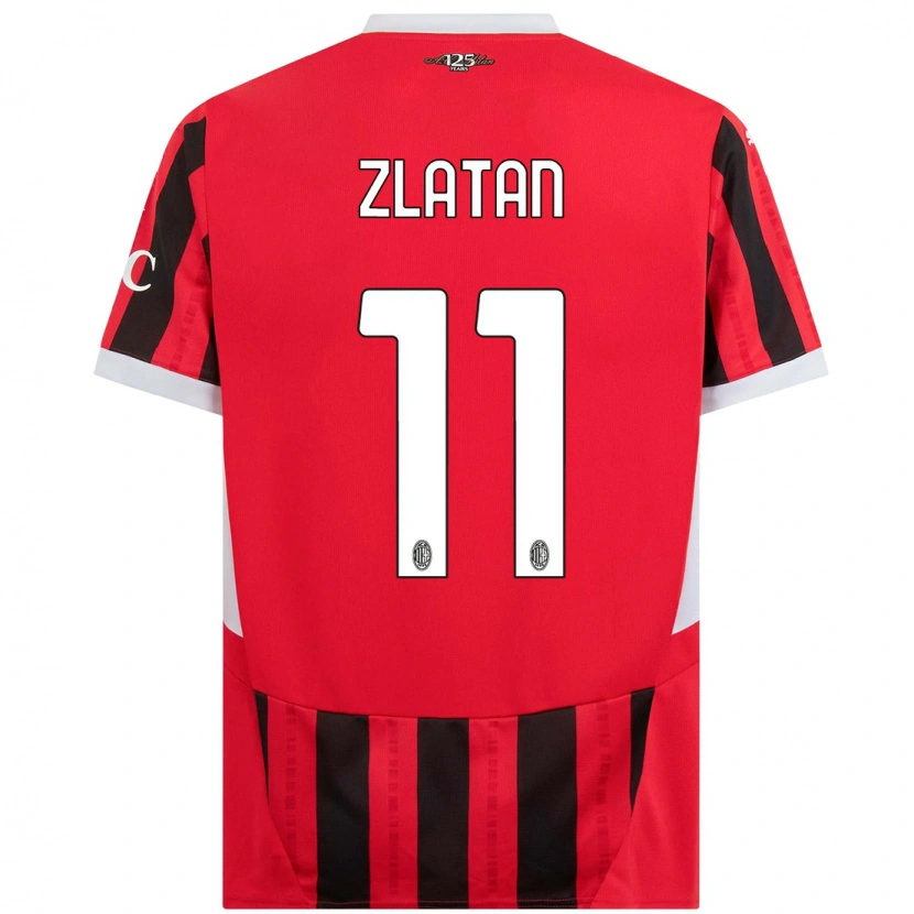 Danxen Män Zlatan Ibrahimovic #11 Röd Svart Hemmatröja Matchtröjor 2024/25 Tröjor T-Tröja