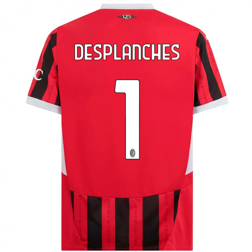 Danxen Män Sebastiano Desplanches #1 Röd Svart Hemmatröja Matchtröjor 2024/25 Tröjor T-Tröja