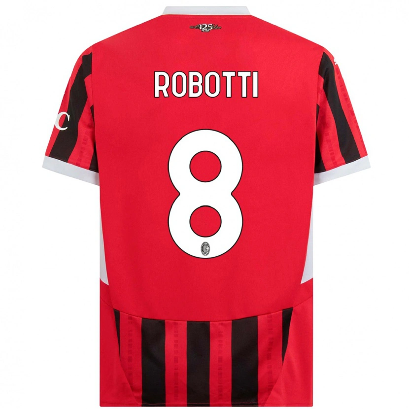 Danxen Män Giovanni Robotti #8 Röd Svart Hemmatröja Matchtröjor 2024/25 Tröjor T-Tröja