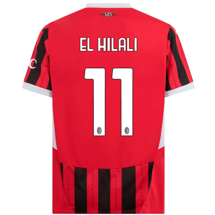 Danxen Män Youns El Hilali #11 Röd Svart Hemmatröja Matchtröjor 2024/25 Tröjor T-Tröja