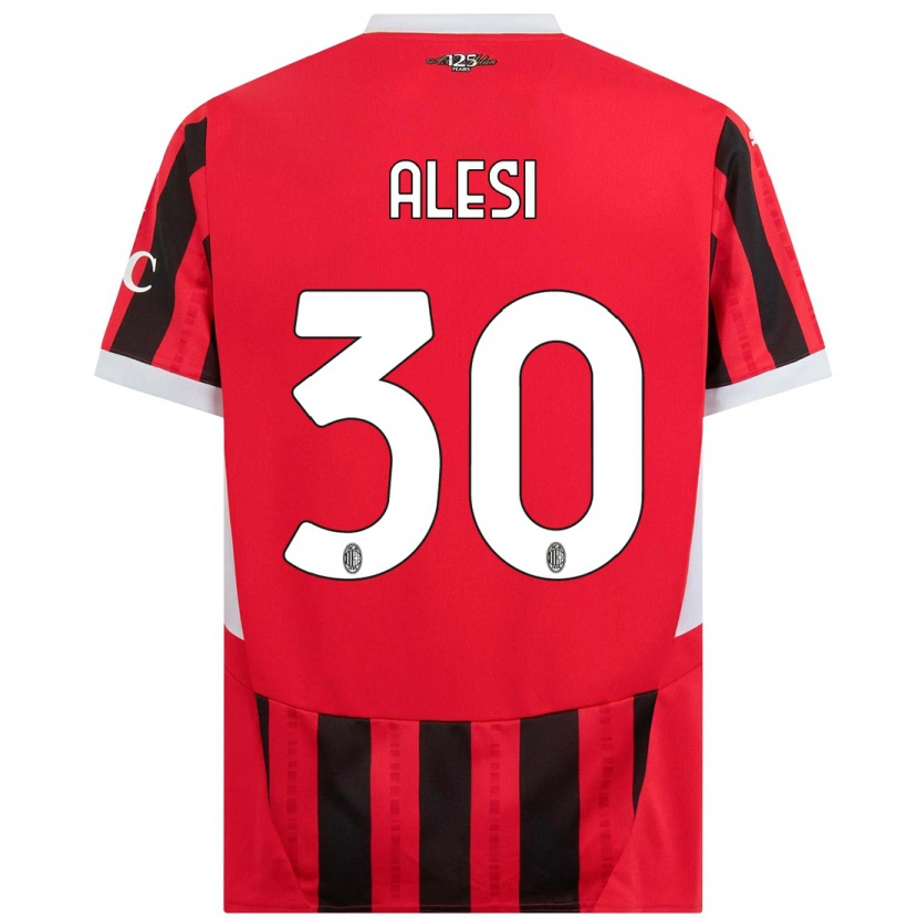 Danxen Män Gabriele Alesi #30 Röd Svart Hemmatröja Matchtröjor 2024/25 Tröjor T-Tröja