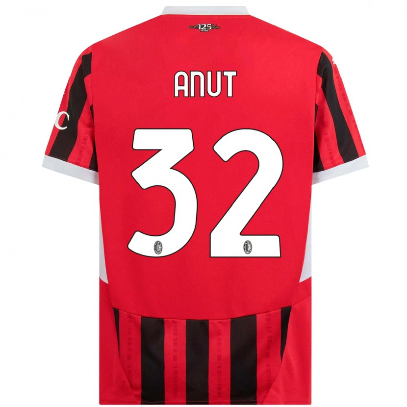 Danxen Män Niccolo Anut #32 Röd Svart Hemmatröja Matchtröjor 2024/25 Tröjor T-Tröja