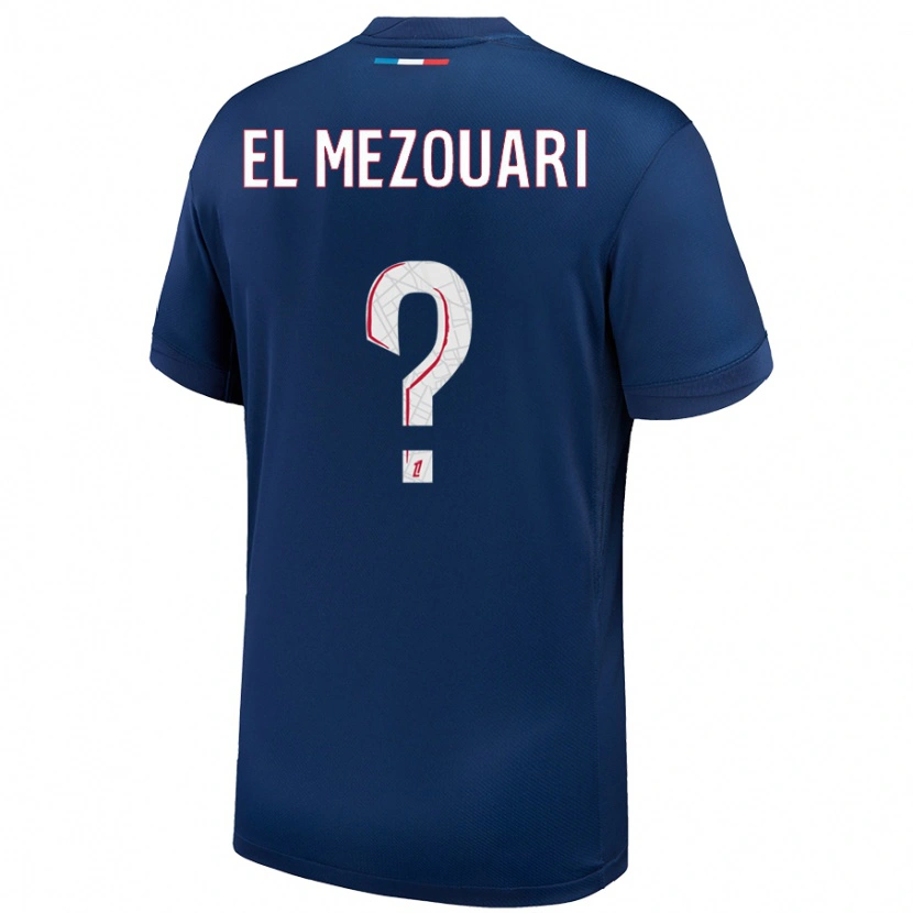 Danxen Män Salah-Dine El Mezouari #0 Marinblå Vit Hemmatröja Matchtröjor 2024/25 Tröjor T-Tröja